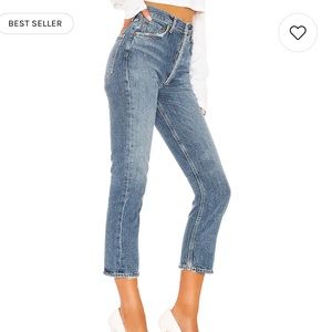 Agolde Riley High Rise Straight Crop